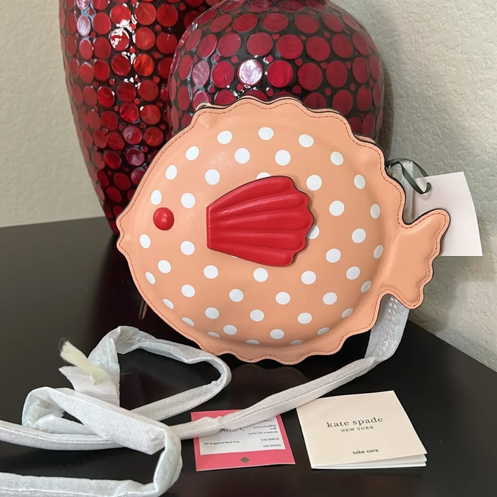 RESERVED Kate Spade NWT Puffy Puffer Fish Crossbody - Picture 5 of 11
